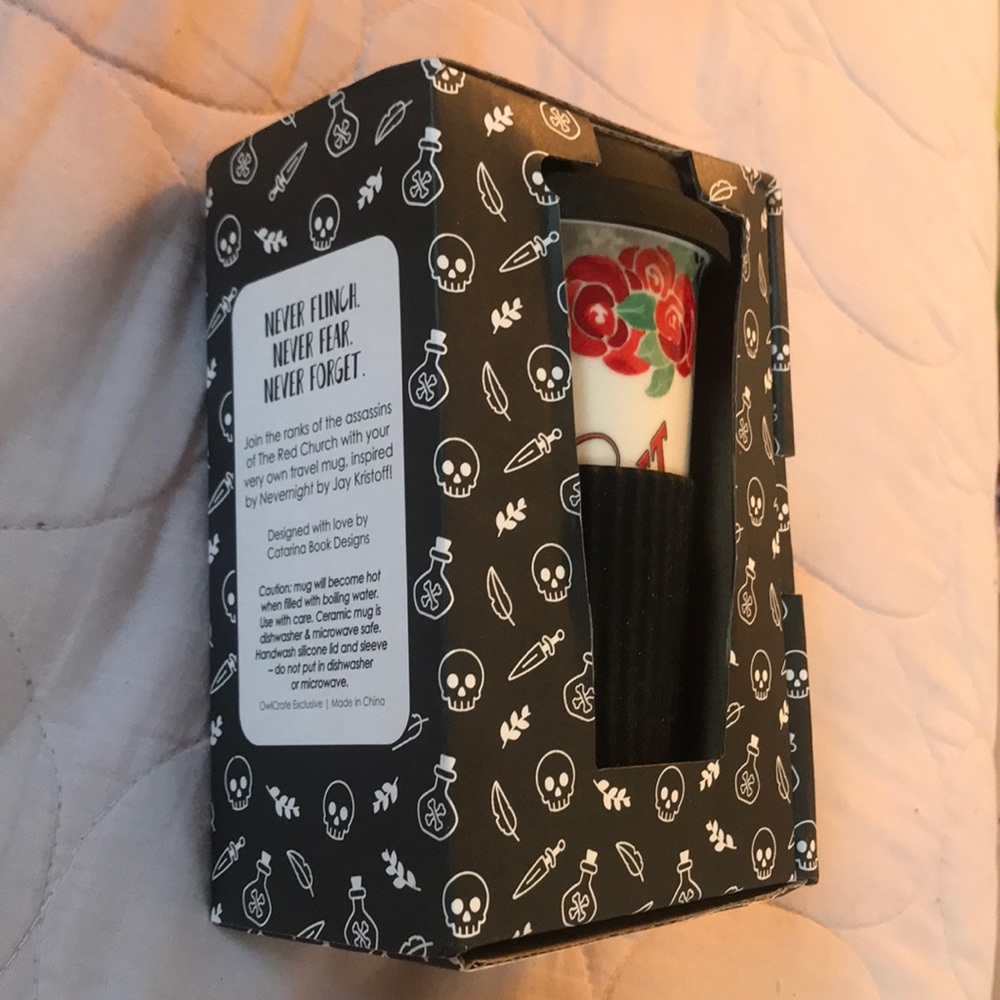 Owlcrate exclusive ceramic travel mug